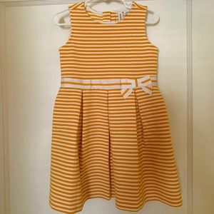 Janie and Jack Yellow Stripe Ottoman Dress
